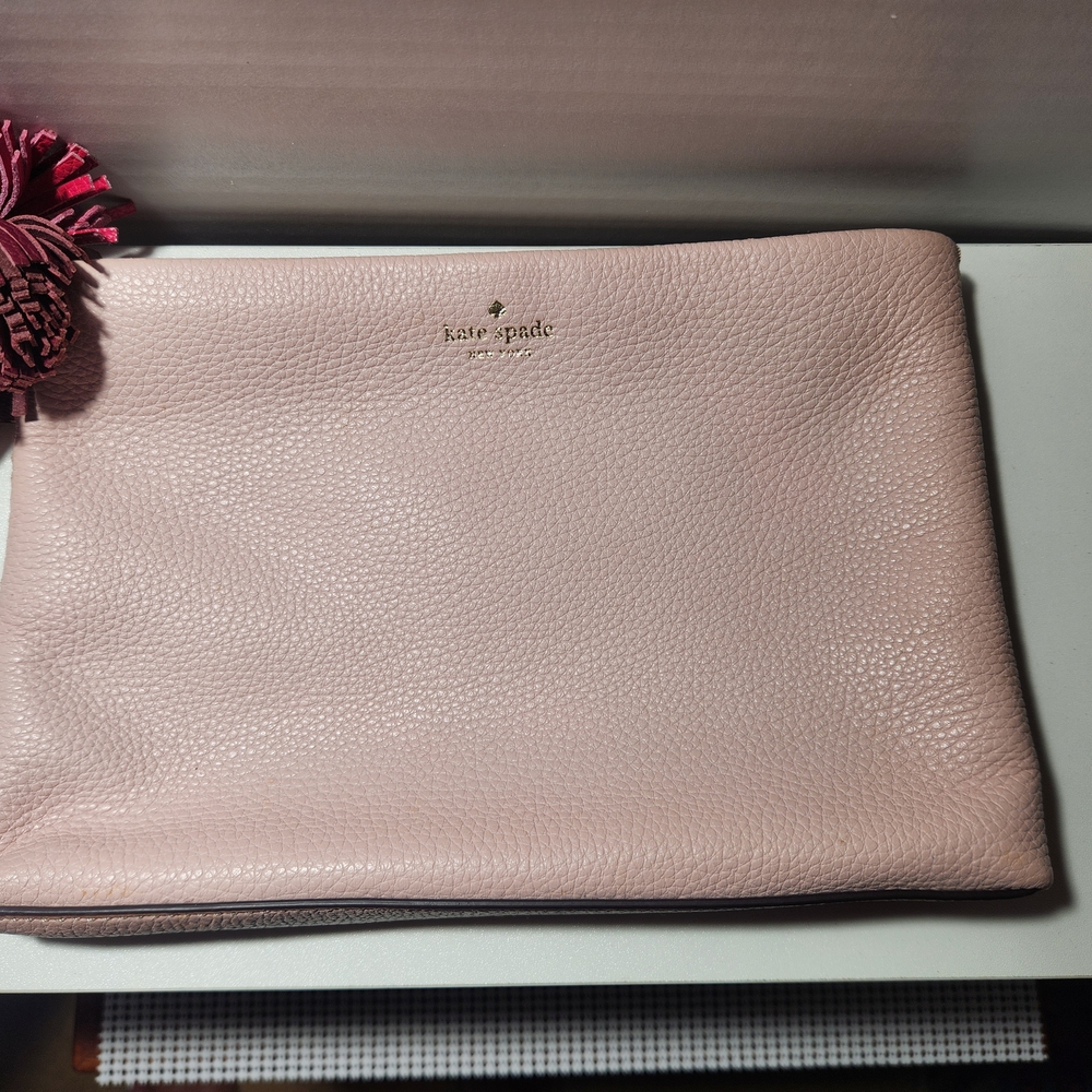 Kate Spade Pink Leather Clutch